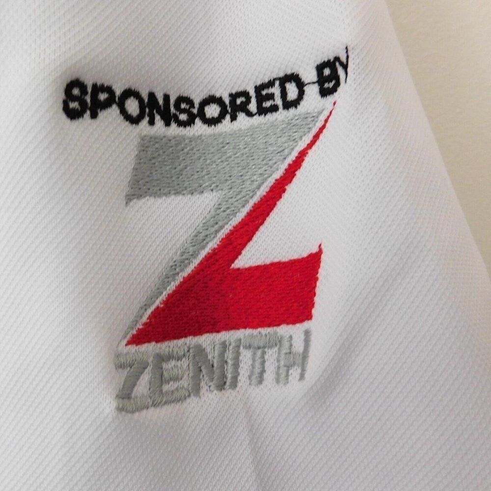 New Footjoy FJ Mens White Polo Athletic Fit Logo Zenith OPV Africa Sz XXL‎ 2XL - Picture 5 of 6